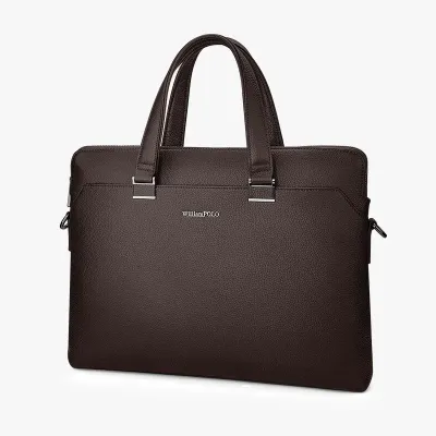 GENUINE LEATHER BROWN BUSINESS BAG